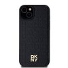 DKNY DKHMP15SPSHRPSK iPhone 15 / 14 / 136.1 czarny/black hardcase Leather Pattern Metal Logo MagSafe
